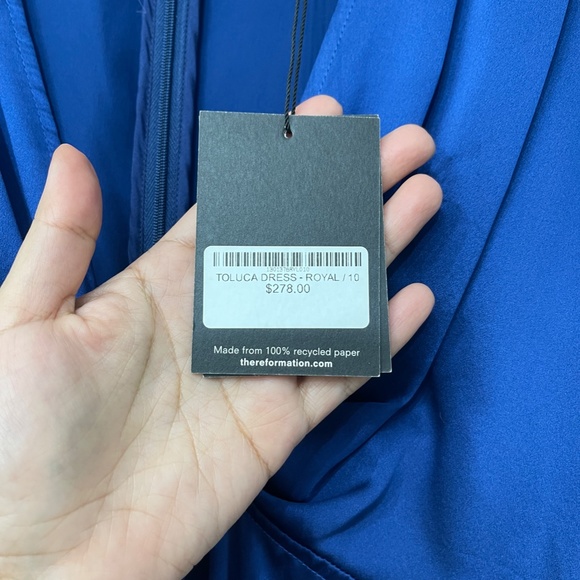 Archival Reformation x Haim Toluca Dress - Tags, Never Worn! Size 10, Blue - Picture 3 of 7
